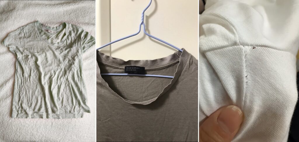 Poor quality white T-shirt