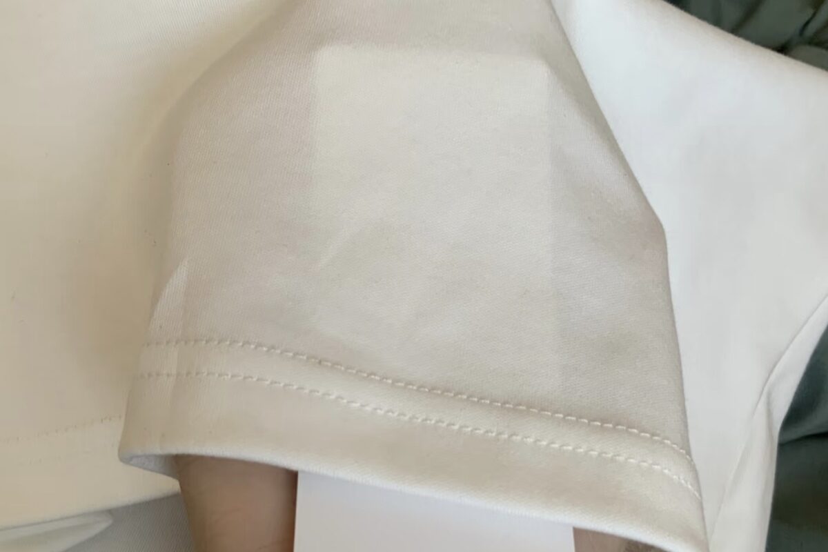 Poor quality white T-shirt