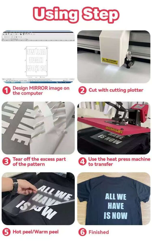 Vinyl heat transfer process