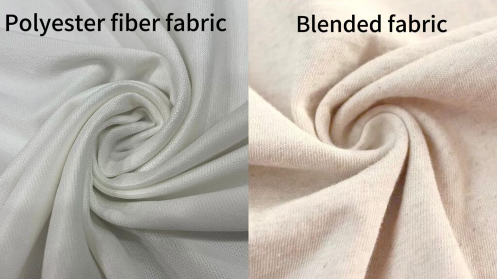 Polyester fiber fabric and blended fabric