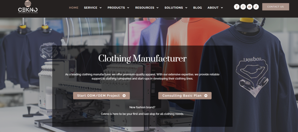 ceknoclothing home
