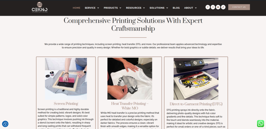 Our printing factory website