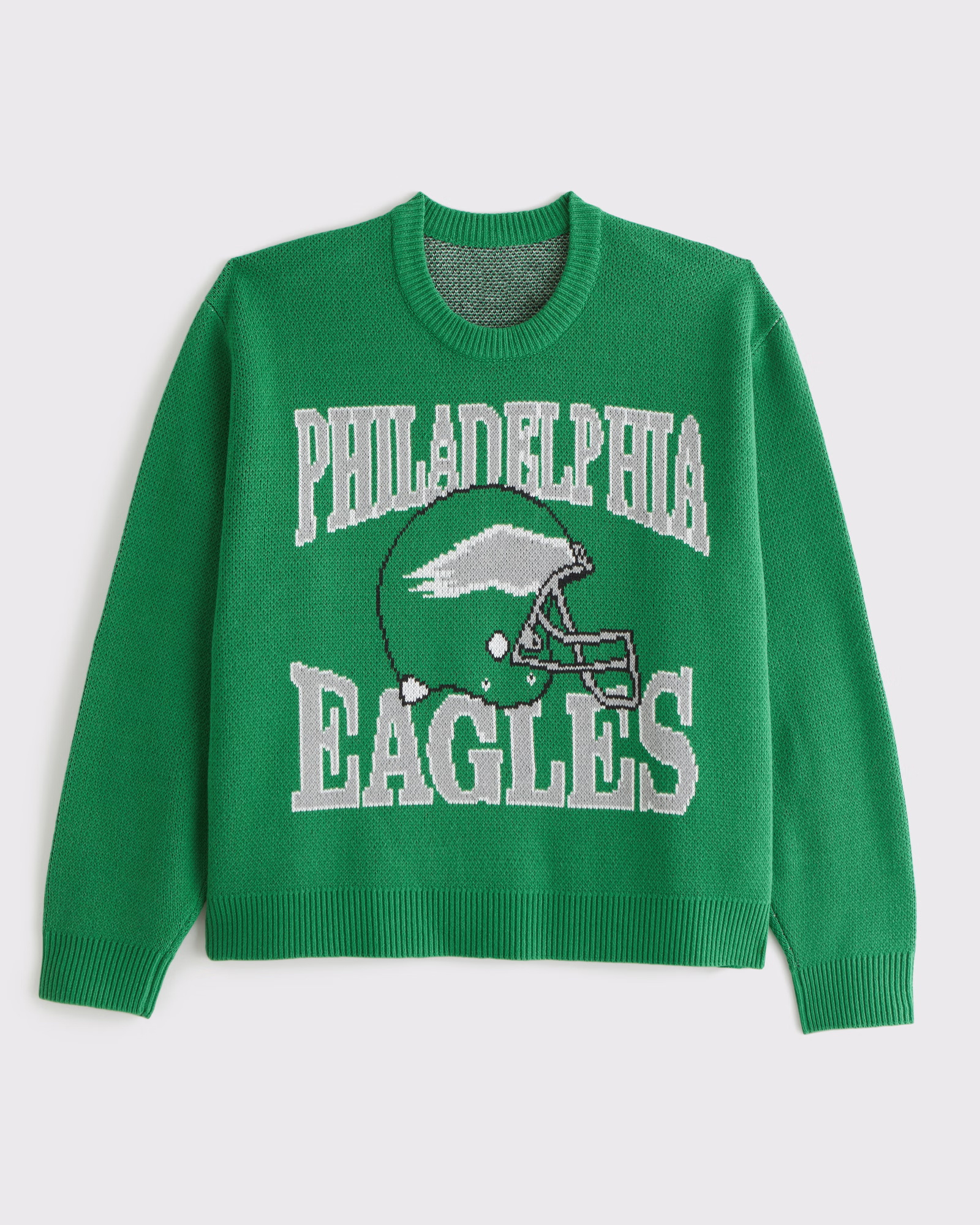 Loose Crew Neck Philadelphia Eagles Themed Trendy Sweater - 图片 6
