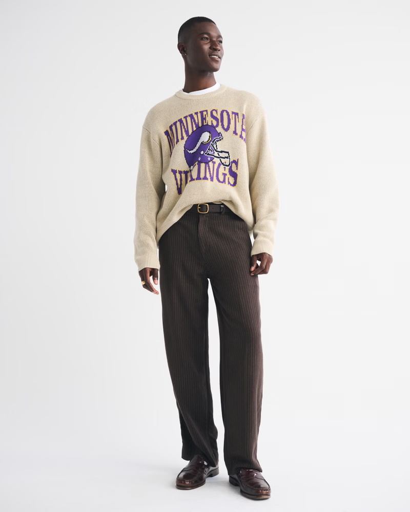 Trendy Minnesota Vikings Themed Knitted Top - 图片 2