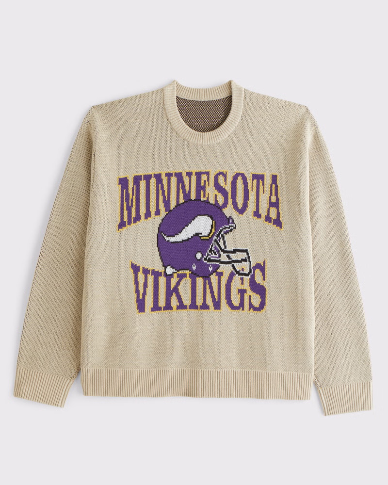 Trendy Minnesota Vikings Themed Knitted Top - 图片 7