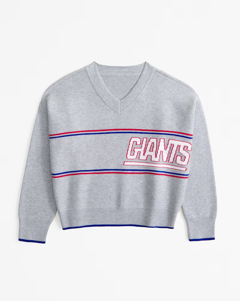 Loose Fit New York Giants Themed Knitted Sweater - 图片 6