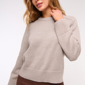 Comfortable And Skin - friendly Solid Color Lazy - style Pullover Sweater